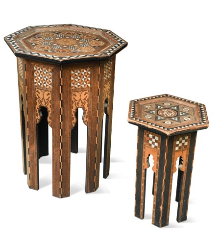 Lot 128 - Liberty & Co., a small Syrian inlaid table