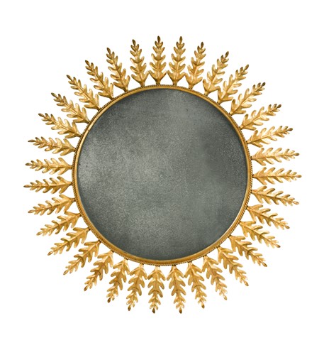 Lot 189 - A very large mid-century gilt metal sunburst mirror