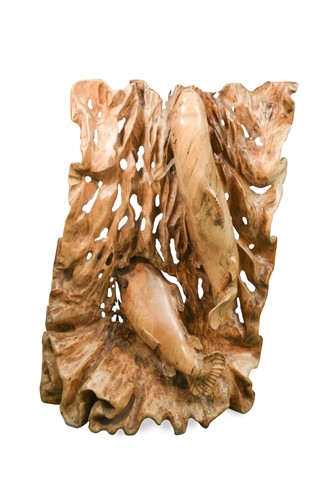 Lot 61 - Colin May (British, contemporary), Salmon Up a Waterfall