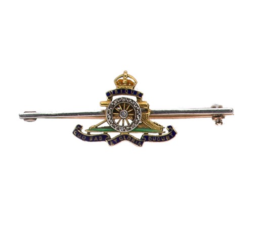 Lot 106 - A Royal Regiment of Artillery officer's sweetheart brooch