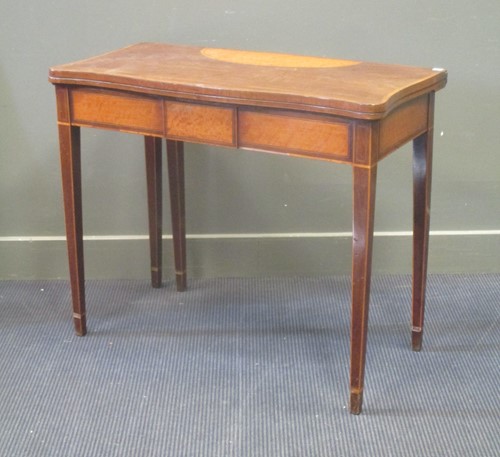 Lot 303 - A 19th century mahogany and satinwood inlaid...