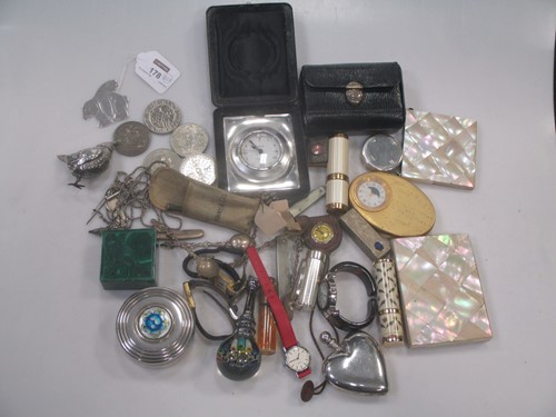 Lot 178 - A quantity of small silver and other items, to...