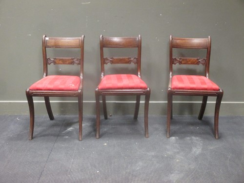 Lot 388 - A set of four Regency mahogany dining chairs...
