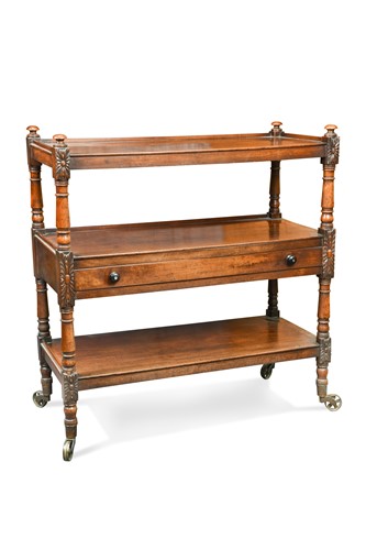 Lot 590 - An early Victorian mahogany three tier buffet