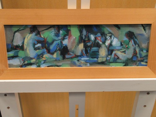 Lot 360 - A group of three contemporary oils, to include:...