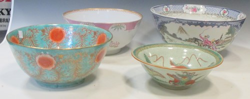 Lot 84 - Four large vintage Chinese punchbowls