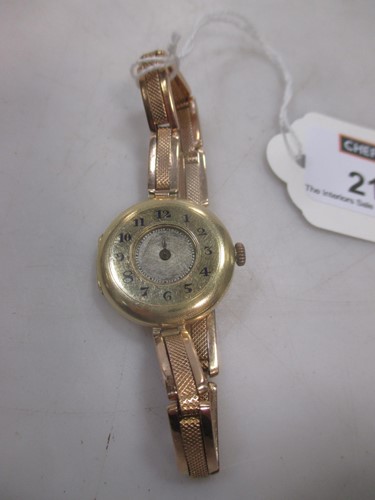 Lot 214 - Rolex/Aegler - An early 18ct gold lady's...