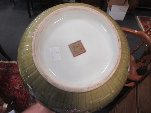 Lot 35 - A large pair of vintage Chinese Vases bearing...