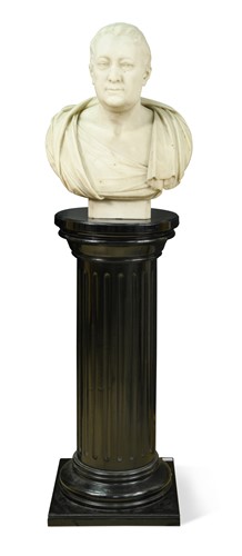 Lot 545 - A carved marble bust of The Hon Edward Willes, late 18th or early 19th century