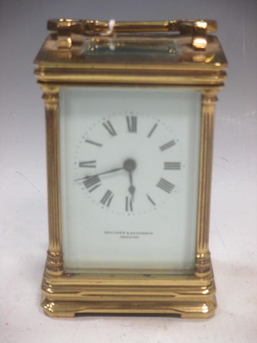 Lot 107 - Bracher & Sydenham, Reading, a brass carriage...
