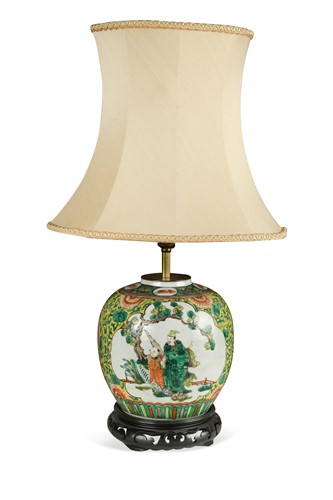 Lot 367 - A Chinese famille verte porcelain ginger jar, circa 1900