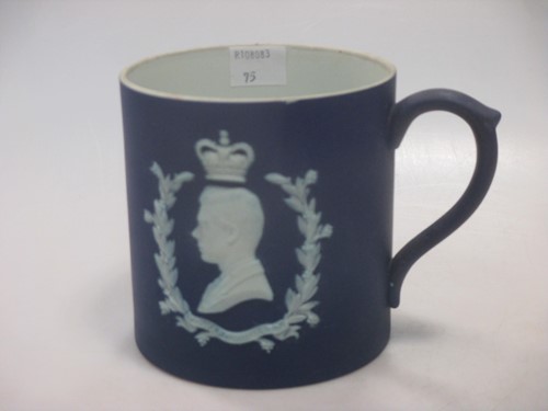 Lot 76 - A 1937 Wedgwood jasperware Edward VII mug...