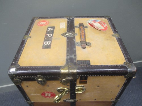 Lot 365 - An Oshkosh early 20th century wardrobe trunk...
