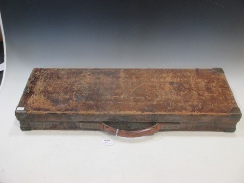 Lot 87 - A 1940's leather double shotgun carrying case...
