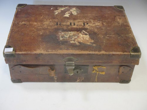 Lot 85 - A 1940's leather cartridge case label for W W...
