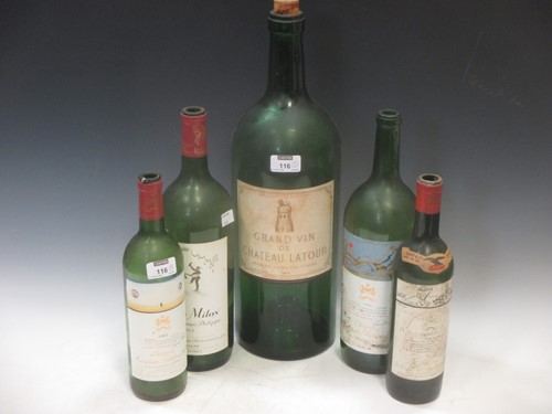 Lot 116 - Empty bottles of; Chateau Latour 1971...