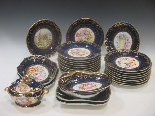 Lot 106 - A Victorian English porcelain dessert service...