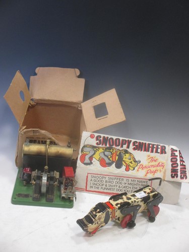 Lot 114 - A model major steam engine (boxed) a Snoopy...