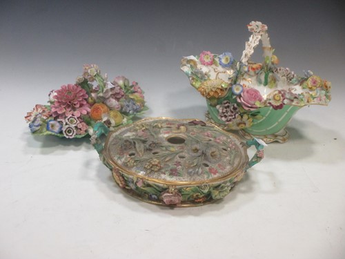 Lot 60 - A group of 19th century floral encrusted...
