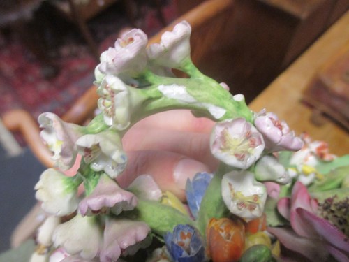 Lot 60 - A group of 19th century floral encrusted...