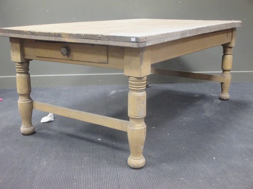 Lot 408 - A Victorian country house large pine kitchen...