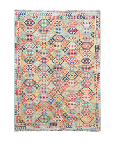 Lot 454 - A large hand-knotted pure wool kelim carpet