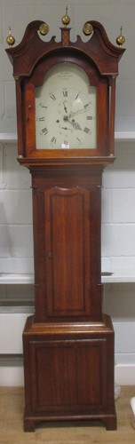 Lot 294 - A George III oak and mahogany longcase clock,...