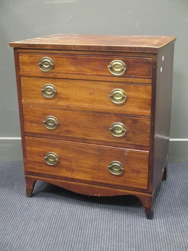 Lot 352 - A George III mahogany chest of drawers of...
