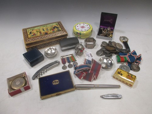 Lot 210 - A collection of foreign banknotes and change...