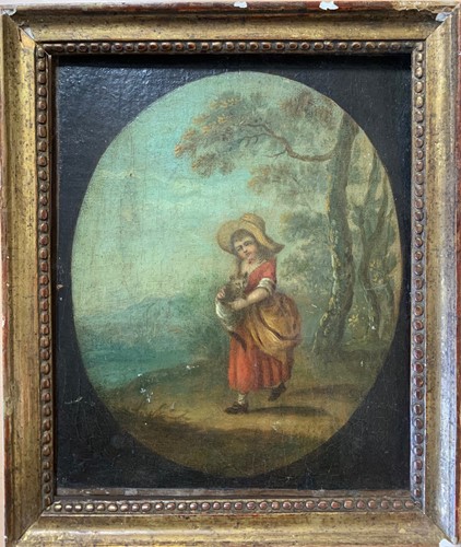 Lot 237 - English School, 19th Century, A Girl in a...