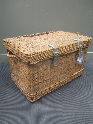 Lot 432 - Two country house wicker laundry baskets,...