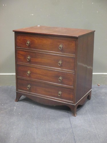 Lot 384 - A 19th century mahogany chest of small...