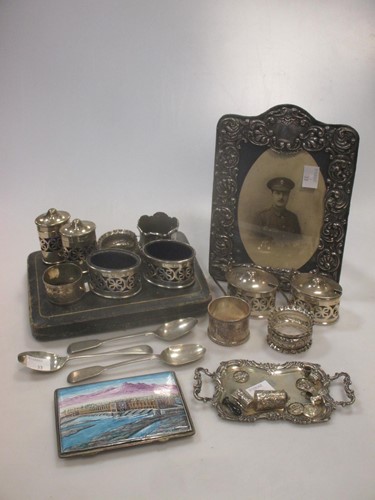 Lot 209 - A silver photograph frame, together with a...