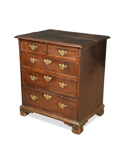 Lot 488 - A George III mahogany chest of small proportions