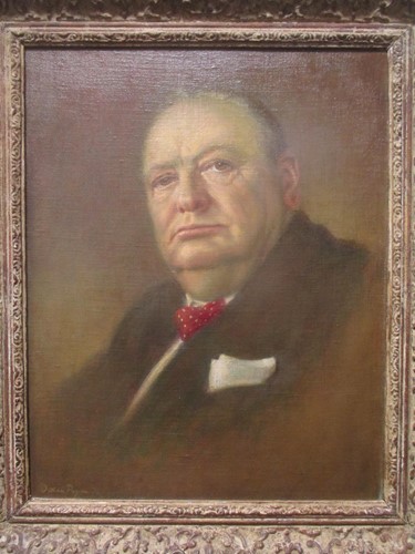 Lot 252 - Dixon Payne, Winston Churchill, oil on board...