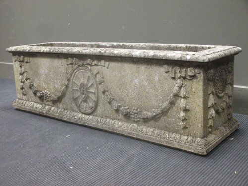 Lot 454 - A Haddonstone Adam style rectangular garden...