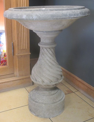 Lot 450 - A Haddonstone composite Georgian design bird...