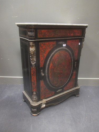 Lot 536 - A Victorian ebonised Boullework cabinet with...