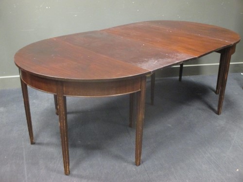 Lot 324A - A Georgian style mahogany D end extending...