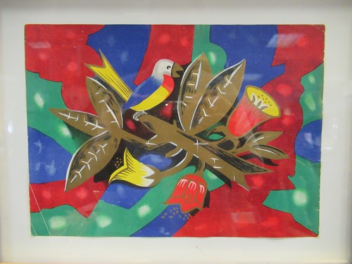Lot 362 - A group of three framed art deco design proofs...