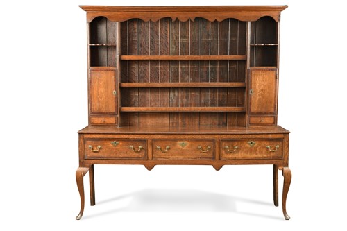 Lot 455 - A George III oak Shropshire type dresser