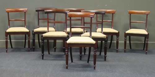 Lot 448 - Two almost matching sets each of four dining...
