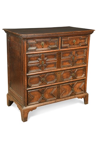 Lot 442 - An oak chest, late 17th century