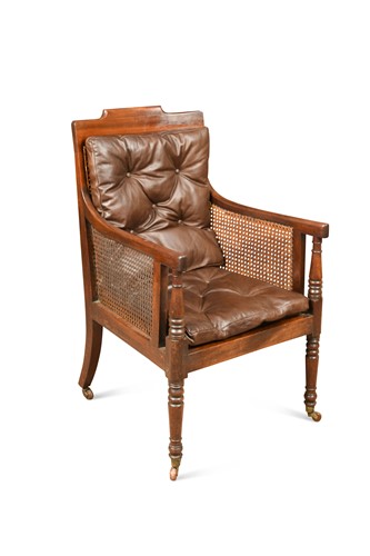 Lot 507 - A Regency mahogany library bergere