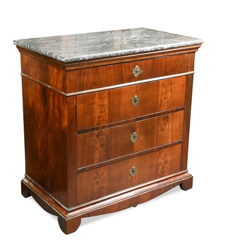 Lot 532 - A Continental mahogany commode, 19th century