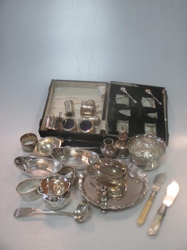 Lot 406 - A collection of silverware including...