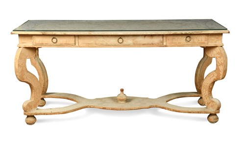 Lot 600 - A damask upholstered dressing table
