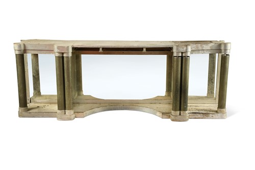 Lot 609 - A mirrored back serving table, 20th century