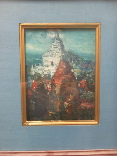 Lot 448 - Rhys?, Bagan, Burma, signed lower right, oil...