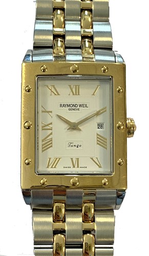 Lot 289 - Raymond Weil - A gentleman's  two colour 'Tango' wristwatch